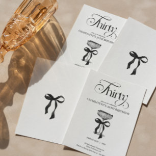 Invitation Carton d'invitation d'anniversaire Coupe Champagne