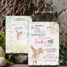Carton d'invitation d'anniversaire de Ballerine La