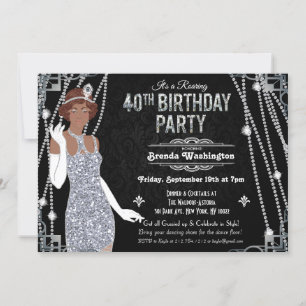 Invitation Carton d'invitation d'anniversaire de fille Africa