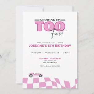 Invitation Carton d'invitation d'anniversaire de voiture de c