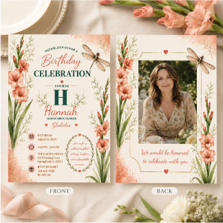 Invitation Carton d'invitation d'anniversaire du dragonfly Gl