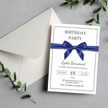 Carton d'invitation d'anniversaire élégant avec un