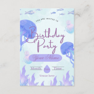 Invitation Carton d'invitation d'anniversaire fantaisiste de