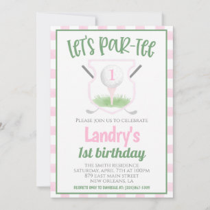 Invitation Carton d'invitation d'anniversaire Golf Let's Par-
