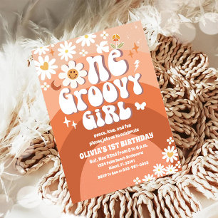 Invitation Carton d'invitation d'anniversaire Groovy Retro Da