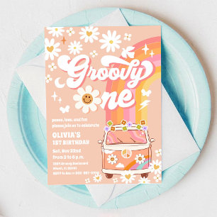 Invitation Carton d'invitation d'anniversaire Groovy Retro Da