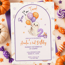 Carton d'invitation d'anniversaire Halloween pour