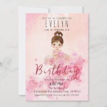 Carton d'invitation d'anniversaire joli tutu de ba