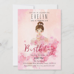 Invitation Carton d'invitation d'anniversaire joli tutu de ba