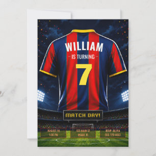 Invitation Carton d'invitation d'anniversaire Maillot de Foot