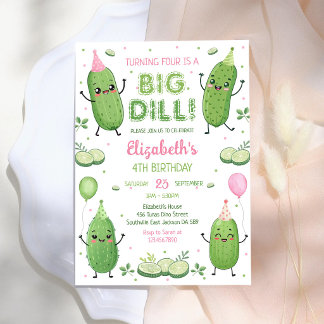 Invitation Carton d'invitation d'anniversaire Pickle Big Dill