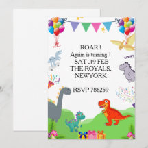 Carton d'invitation d'anniversaire pour enfants av