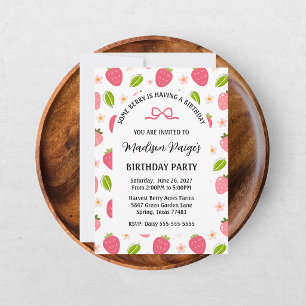 Invitation Carton d'invitation d'anniversaire pour filles ros