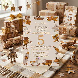 Invitation Carton d'invitation d'anniversaire pour garçons su