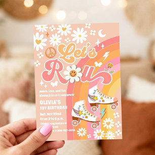 Invitation Carton d'invitation d'anniversaire pour patins à r
