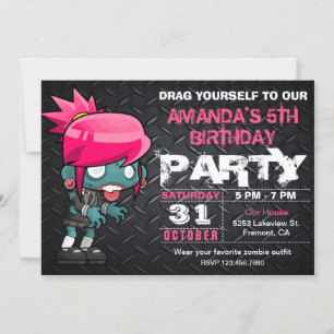 Invitation Carton d'invitation d'anniversaire pour un déguise