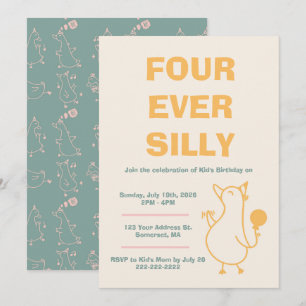 Invitation Carton d'invitation d'anniversaire pour une oie ri
