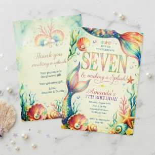 Invitation Carton d'invitation d'anniversaire Seven Making a 
