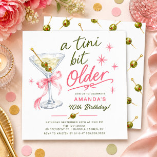Invitation Carton d'invitation d'anniversaire Un peu plus âgé