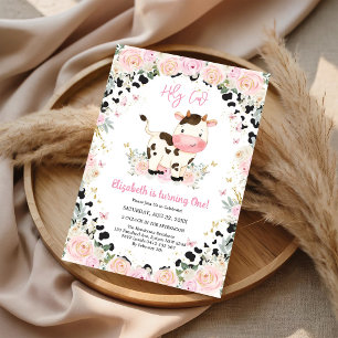 Invitation Carton d'invitation d'anniversaire Vache sacrée