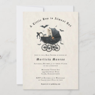Invitation Carton d'invitation de Baby Shower Halloween gothi