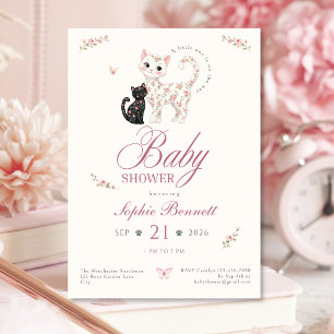 Invitation Carton d'invitation de baby shower pour filles aux