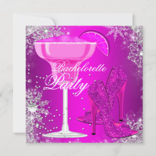 Invitation Carton d'invitation de Bachelorette Cocktail Étinc
