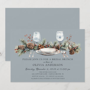 Invitation Carton d'invitation de brunch de mariage au pin hi