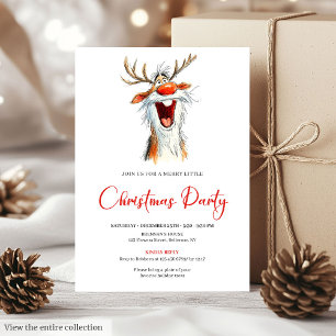 Invitation Carton d'invitation de cocktail Funny Santa pour f