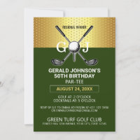 Carton d'invitation de design de monogramme de gol