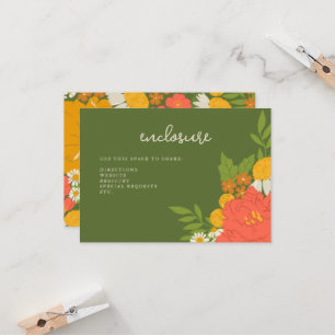 Invitation Carton d'invitation de douche de mariée à bouquet