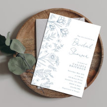 Carton d'invitation de douche de mariée en toile d