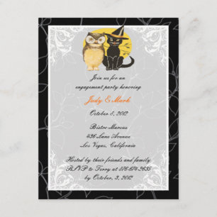 Invitation Carton d'invitation de fête de fiançailles Hallowe