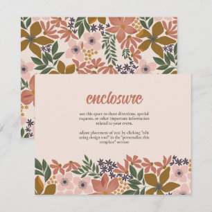 Invitation Carton d'invitation de Fête de Mariage Floral de F