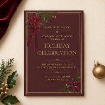 Carton d'invitation de fête de Noël d'entreprise B