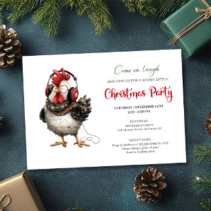 Invitation Carton d'invitation de fête de vacances Poules Cap