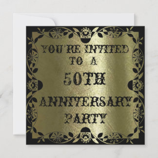 Invitation Carton d'invitation de fête pour le 50e anniversai