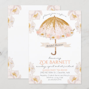 Invitation Carton d'invitation de fiançailles à paillettes pa