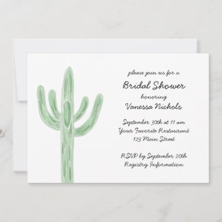 Invitation Carton d'invitation de fiançailles au cactus sagua