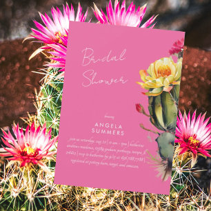 Invitation Carton d'invitation de fiançailles de cactus de co