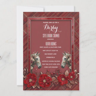 Invitation Carton d'invitation de fiançailles de style Derby 