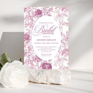 Invitation Carton d'invitation de fiançailles en toile floral