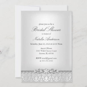 Invitation Carton d'invitation de fiançailles Jewels & Pearls
