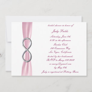 Invitation Carton d'invitation de fiançailles Pink Infinity