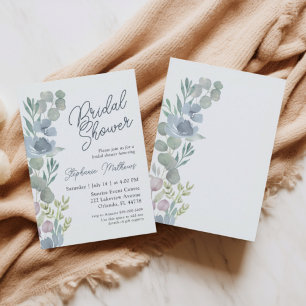 Invitation Carton d'invitation de fiançailles Rustique Fleurs