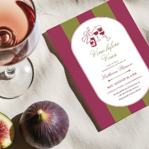 Invitation Carton d'invitation de fiançailles Vino Before Vow