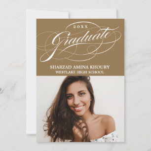 INVITATION CARTON D'INVITATION DE GRADUATION 2 ÉLÉGANT ET STY