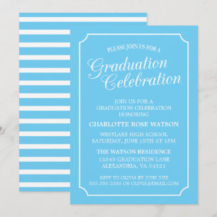 INVITATION CARTON D'INVITATION DE GRADUATION ÉLÉGANT CHIC ET