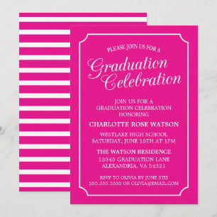 INVITATION CARTON D'INVITATION DE GRADUATION ÉLÉGANT CHIC ET