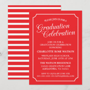INVITATION CARTON D'INVITATION DE GRADUATION ÉLÉGANT CHIC ET